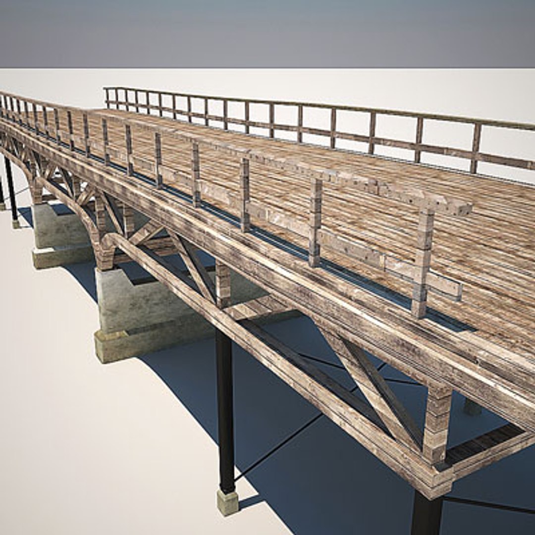 3d max wooden bridge forest