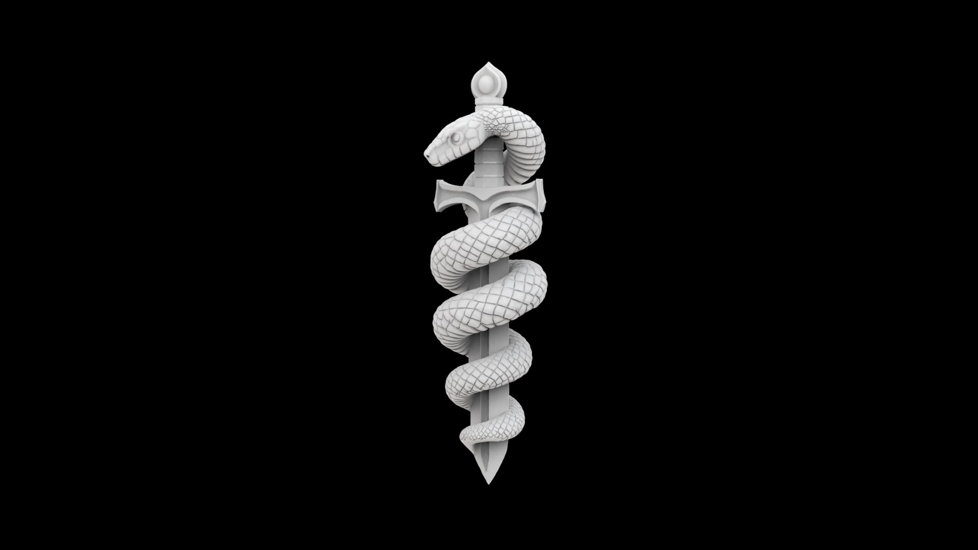 Serpent Wrapped Around Sword 3D Print Model 3D - TurboSquid 2454658