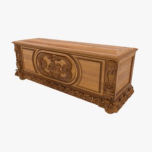 antique chest renaissance 3D