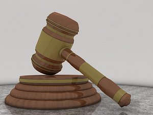 judge hammer 3d model
