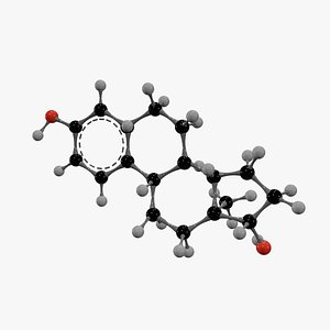 Estradiol Molecule 3D model