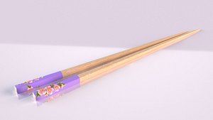 3D model kuayzi bamboo sticks chopsticks