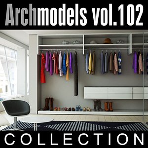 3d model of archmodels vol 102 wardrobes