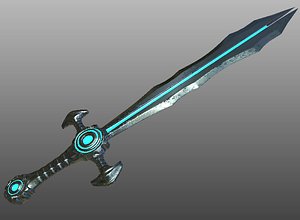 Sci-Fi Sword Low Poly