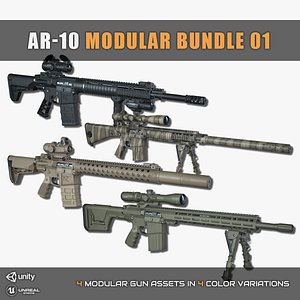 3D model AR-10 Bundle 01