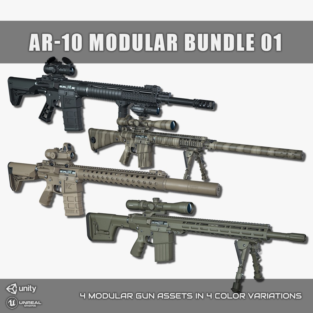 3D model AR-10 Bundle 01 - TurboSquid 1884409