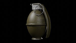 M-26 Frag Grenade Low-poly 3D model 3D model