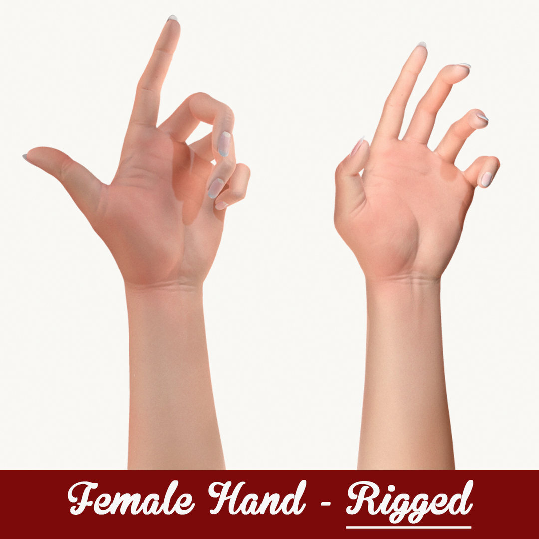 3D female hand anatomy - TurboSquid 1706849