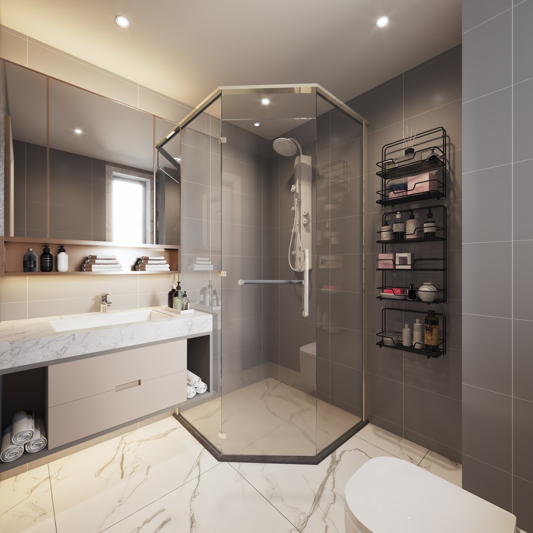 Modern bathroom model model - TurboSquid 2062229