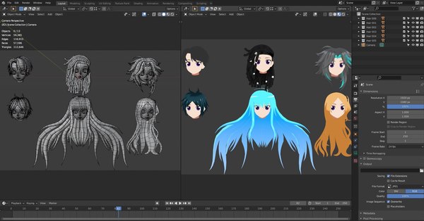 Modelo 3d Licuadora De Pelo Anime 2 Turbosquid 1725783 9144