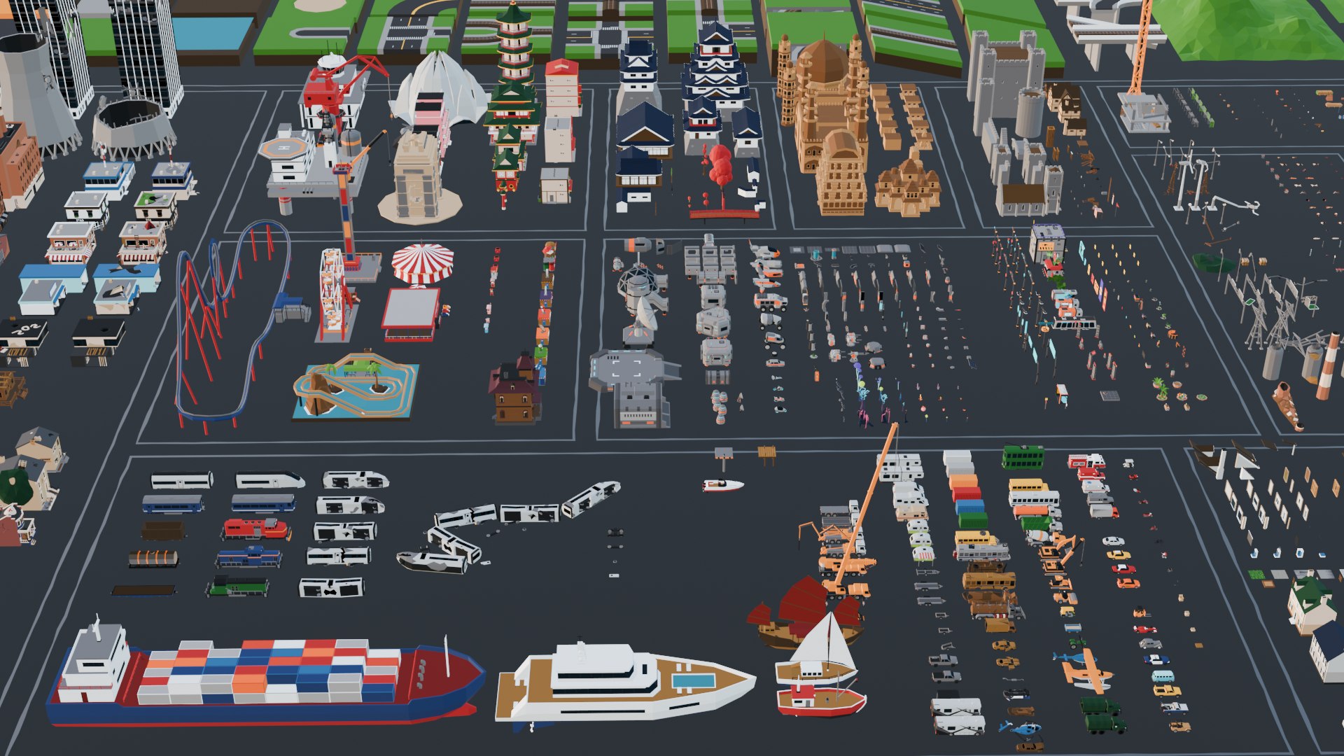 3D Model Low Poly Ultimate Asset Pack For Games Low-poly 3D Model ...