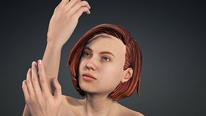 3D Topless girl with standing pose