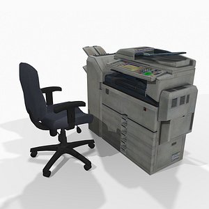 3D photocopier office chair