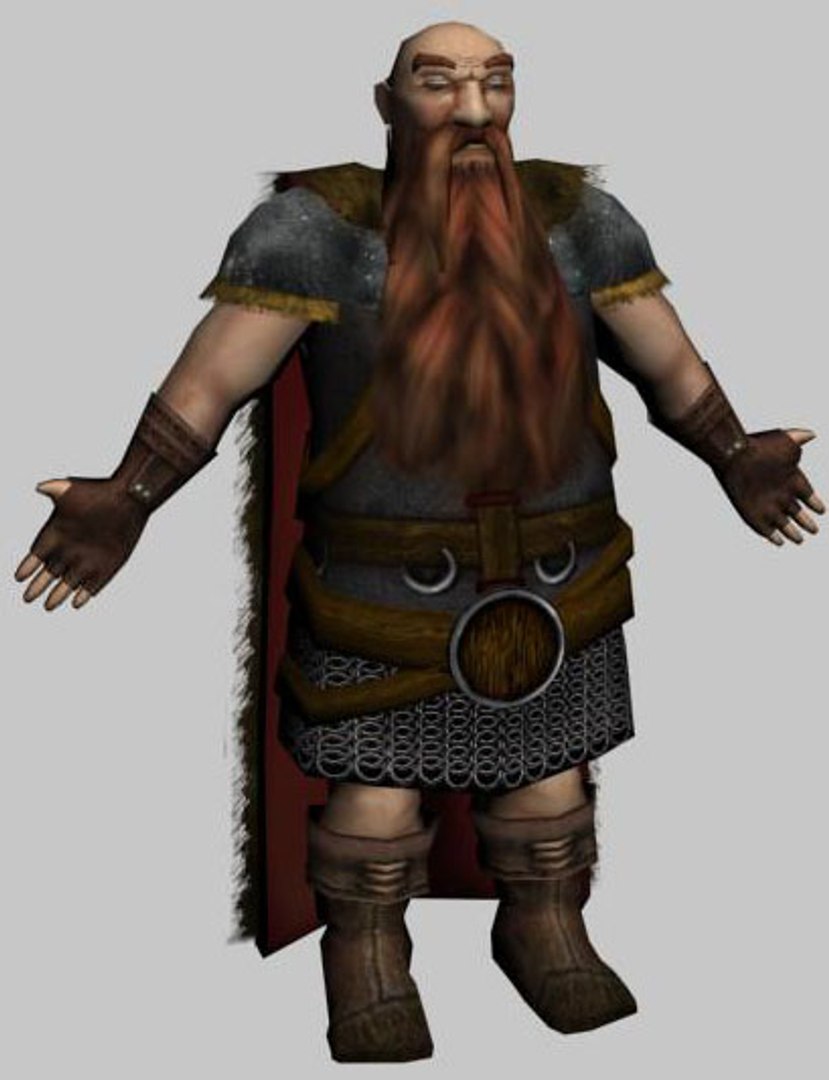 Dwarf Warrior 3d Model