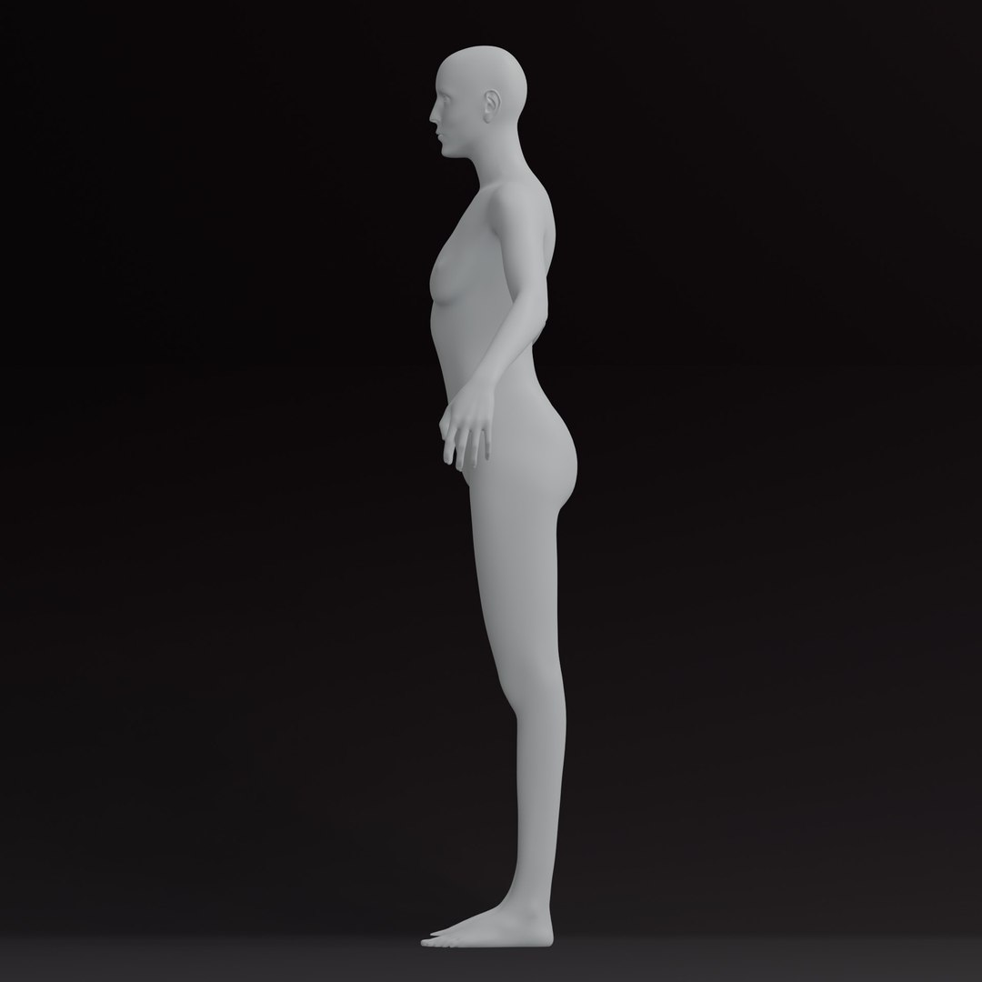 3D model Woman Base Mesh Thin Body Shape 3D model - TurboSquid 2172967