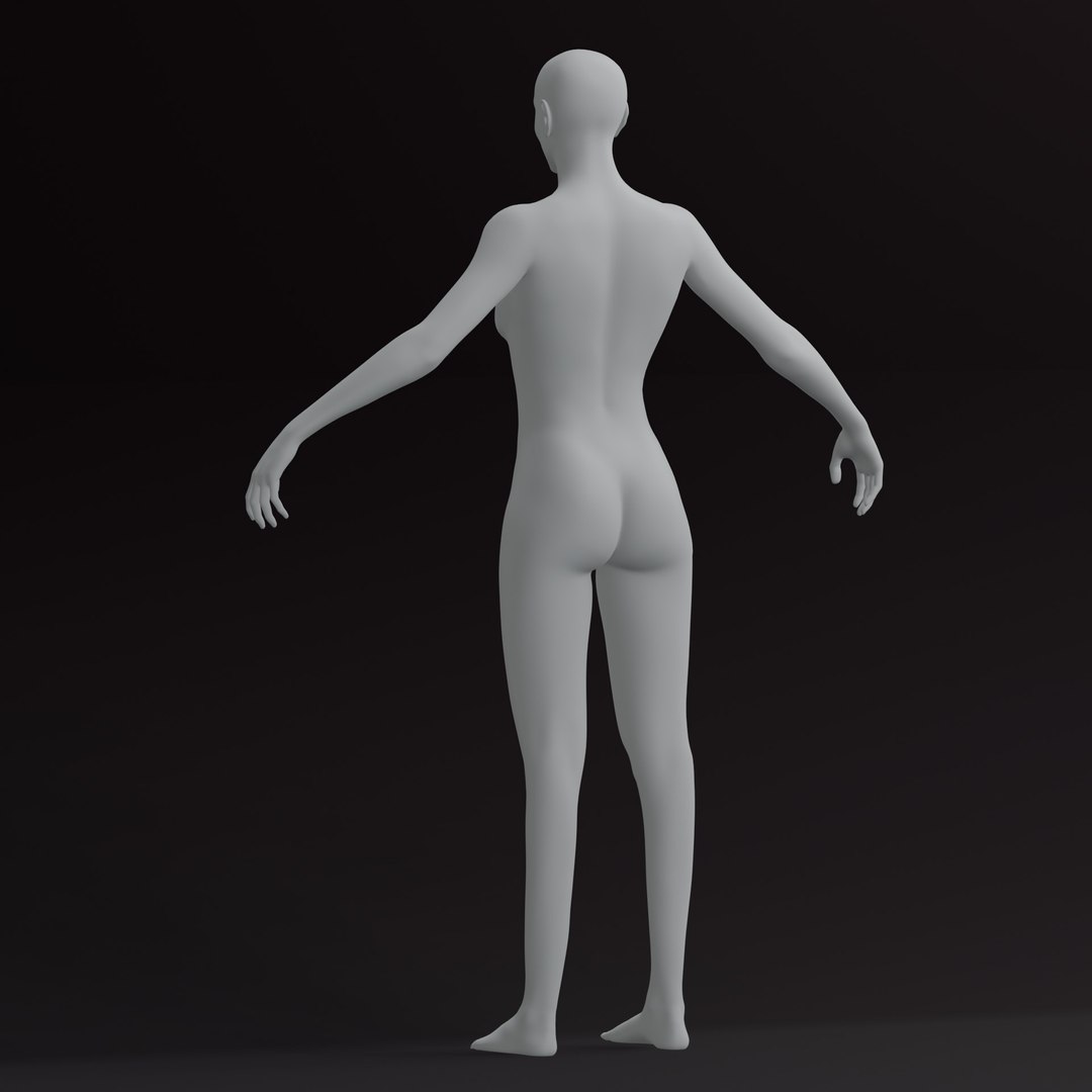 3D model Woman Base Mesh Thin Body Shape 3D model - TurboSquid 2172967