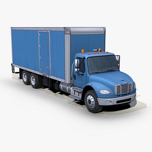 Freightliner Business Class M2 106 2008 3ax Box truck s03 3D model