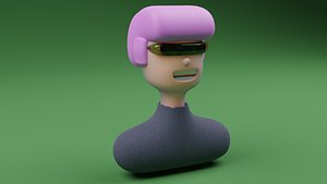 Human Stylized Futuristic Torso 3D