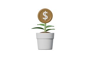 Money tree 3D model