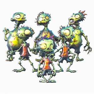Zombies shaped foil helium balloons bundle 02
