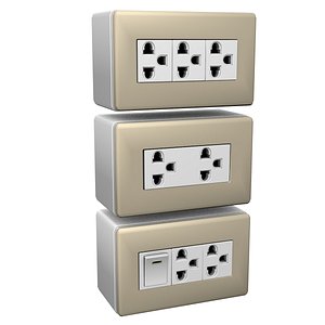 3D power outlet model