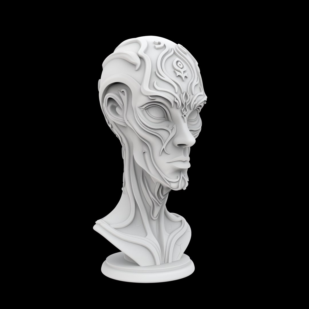 Alien Pilot Helmet 3D Print Model Sci-Fi Headgear Prop 3D Model ...