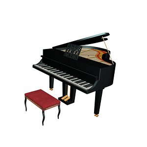 3D piano music instrument