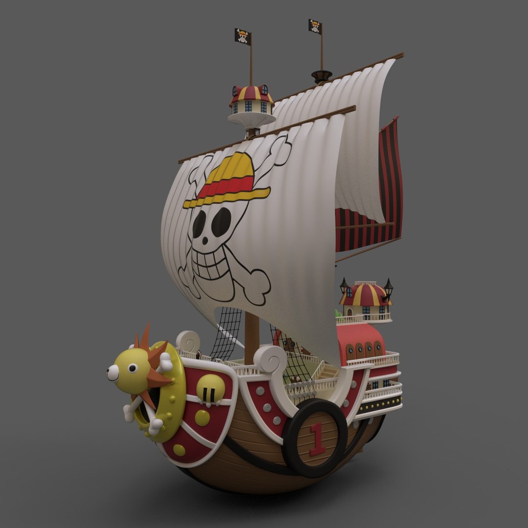 STL file One Piece Thousand Sunny ship 🚢・3D printable design to  download・Cults