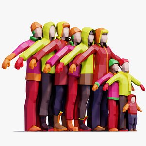 Winter People Pack - Rigged and Animated