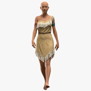3D Pocahontas dress with texture model
