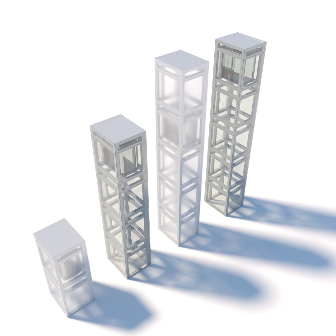 Glass Elevator Model TurboSquid 1715038