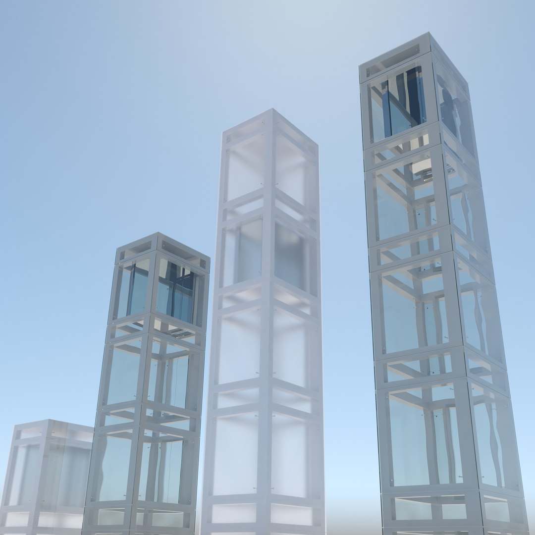 Glass Elevator Model TurboSquid 1715038