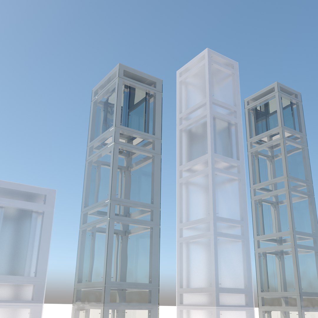 Glass Elevator Model TurboSquid 1715038