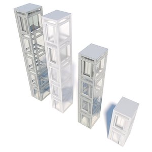 glass elevator model