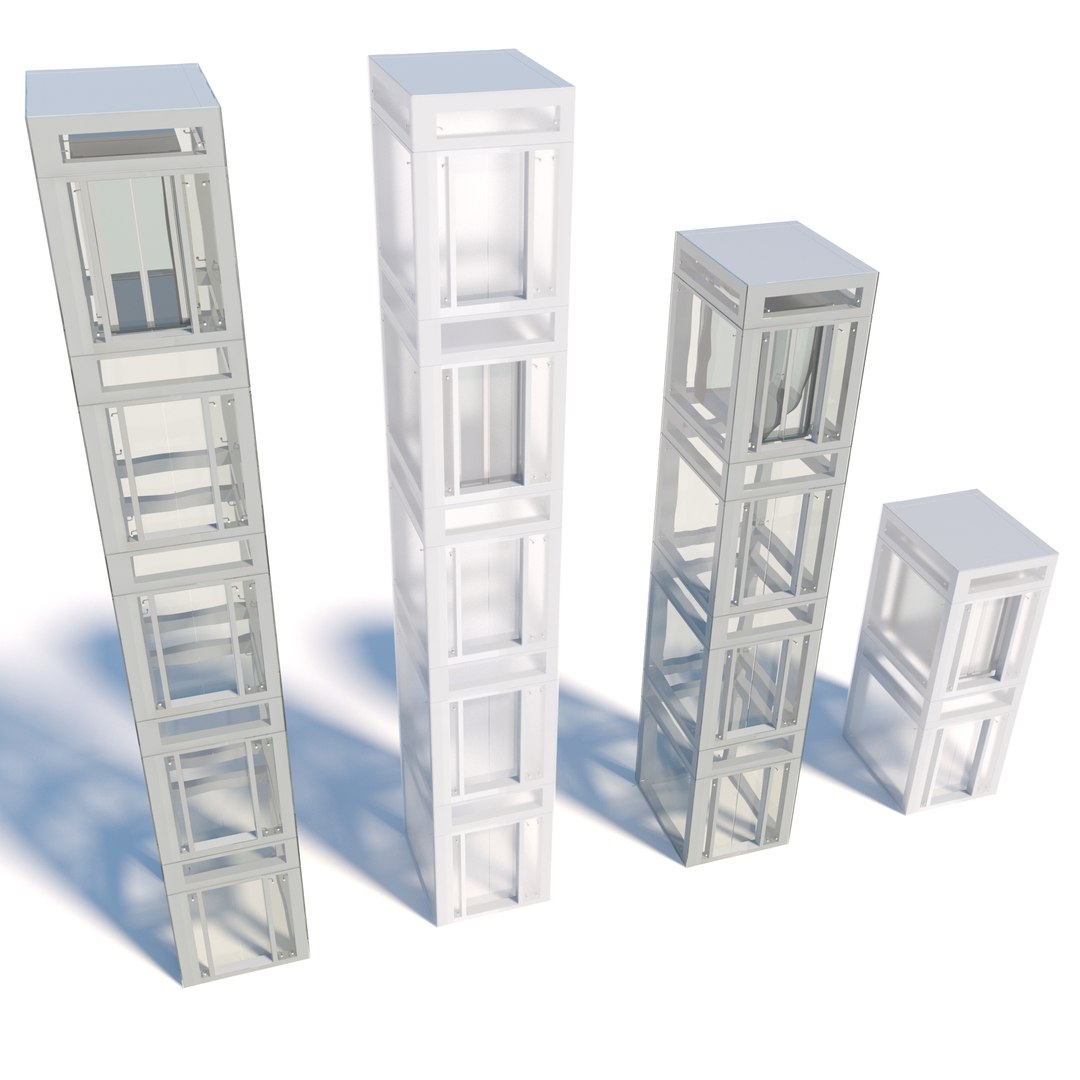 Glass Elevator Model TurboSquid 1715038
