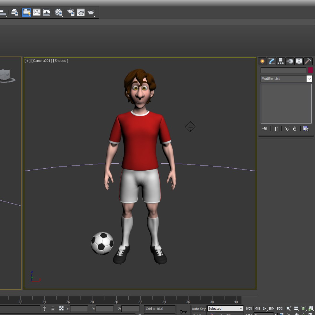 Football Player Soccer Cartoon Model - TurboSquid 1540698