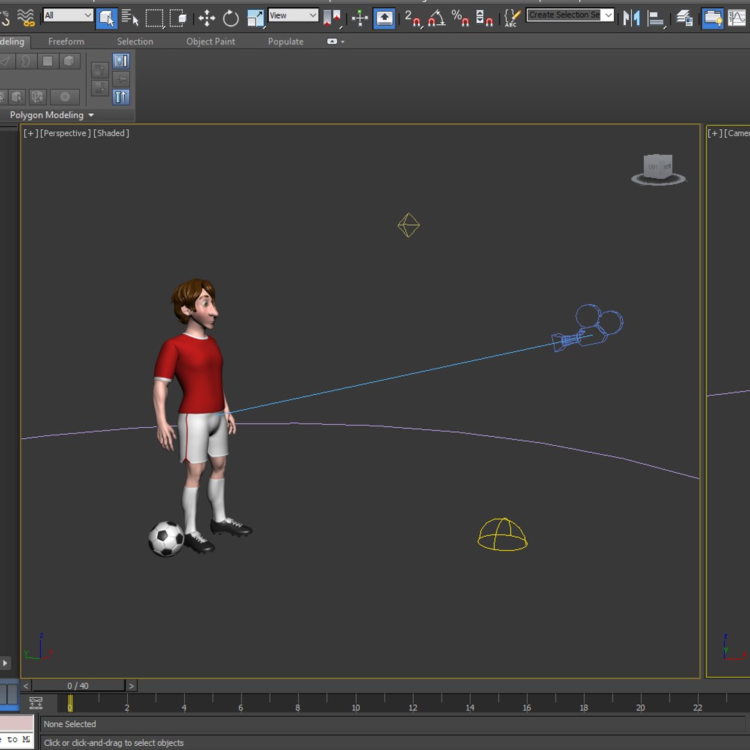 Football Player Soccer Cartoon Model - TurboSquid 1540698