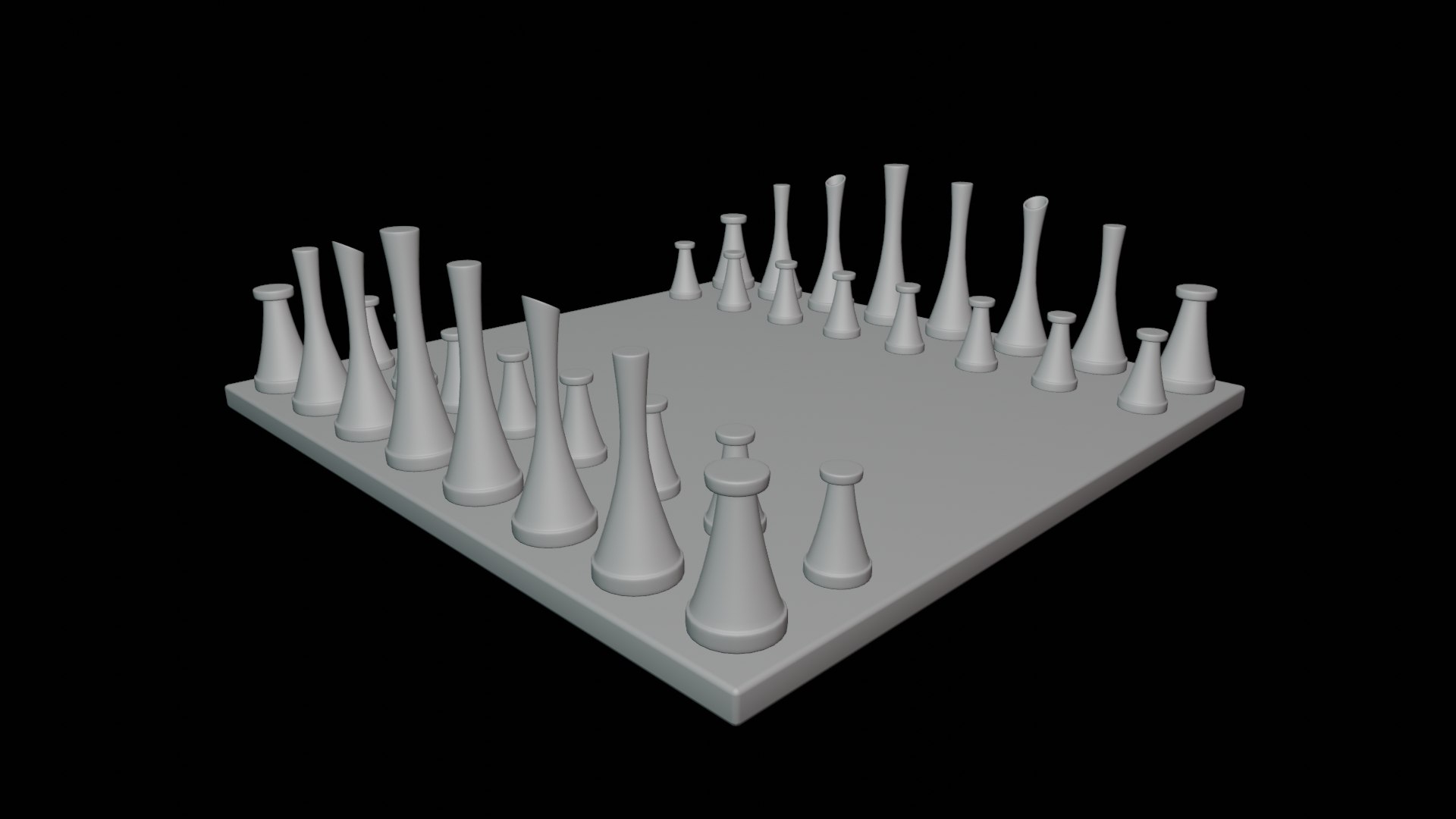 Modern Chess Set Model - TurboSquid 2325367