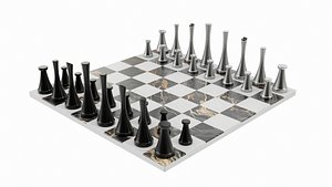 Modern Chess Set model