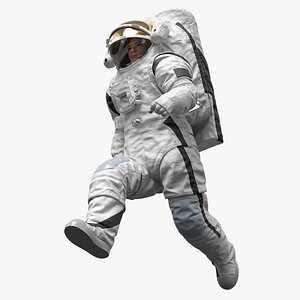 Modern Moon Spacesuit with Astronaut Rigged