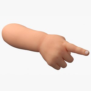 Caucasian Baby Hand with Pointing Finger