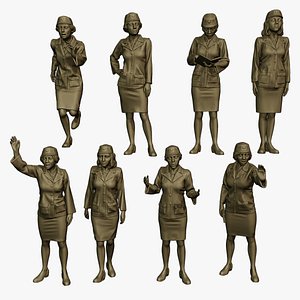 CzechoSlovak Female Communist Police CFCP1 Pack1 3D model