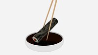Chopstick Dip Sushi Roll Long