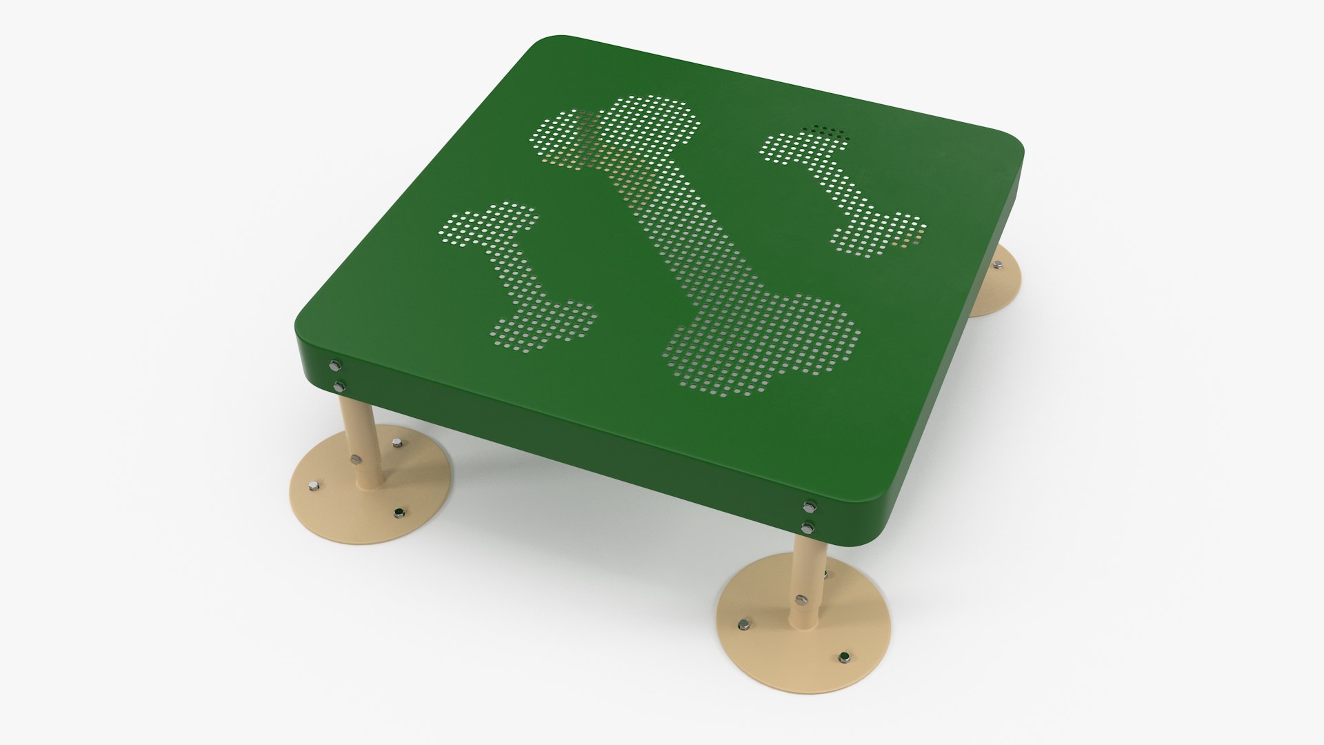 Dog Park Starter Table Green 3D model preview