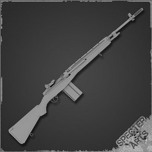 m14 rifle m1a 3d model