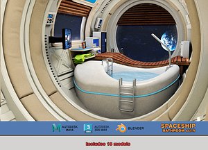 Spaceship Bathroom 3D