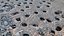 Furos de concreto no solo de cascalho 01 - varredura do modelo de fotogrametria 3D da superfície do solo de concreto com furos