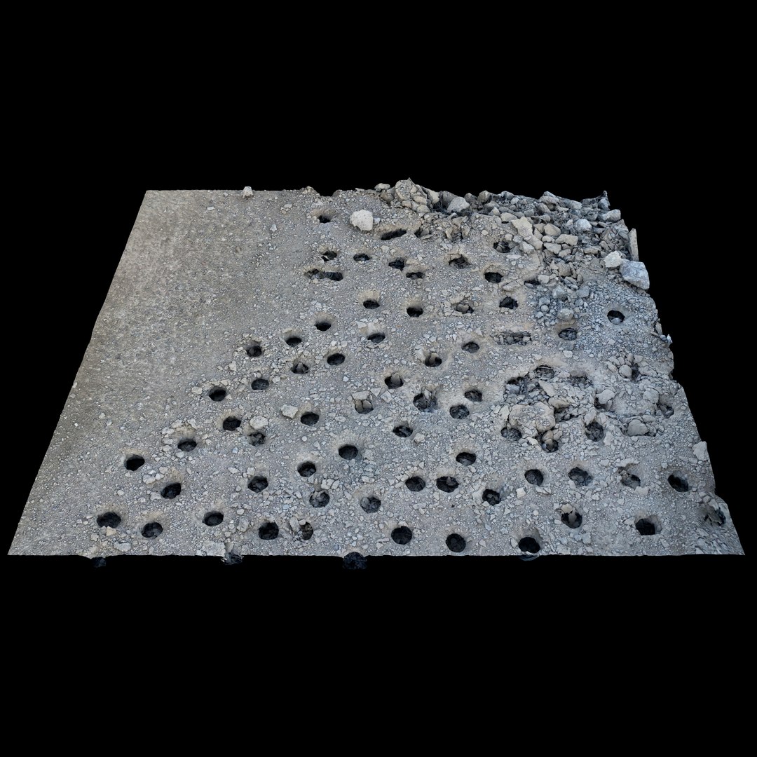 3D Gravel Ground Concrete Holes 01 - 3D photogrammetry model scan of concrete ground surface with holes model https://p.turbosquid.com/ts-thumb/sn/U3J2ul/qQ/gravelgroundconcreteholes01front/jpg/1672851630/1920x1080/fit_q87/545f2804a6a920f77d3d9676405c7d5abf1fb17e/gravelgroundconcreteholes01front.jpg