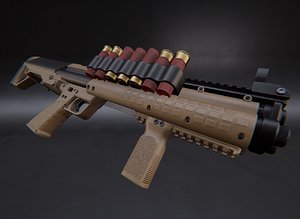 KSG Shotgun AAA Game Ready PBR Low-poly 3D model