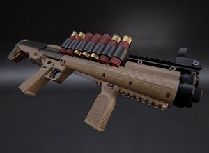 KSG Shotgun AAA Game Ready PBR Low-poly 3D model